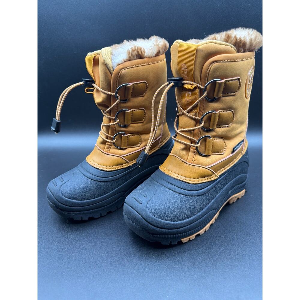 Pajar Canada Kids Snow Boots Size 30 Waterproof Fur Lined Winter Boots Brown